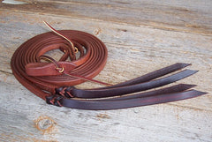 SPR58P 5/8" Split Reins With Poppers