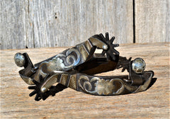 SP204 Spur With Floral and Scrolls