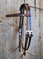HS1058 5/8" Str. Brow Doubled & Stitched