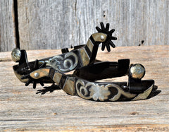 SP207 Spur With Floral And Scrolls